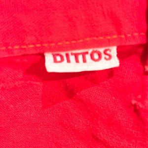 Vintage Dittos Girls Jeans, Red, Size 10 Slim, Wide Leg, Excellent Condition